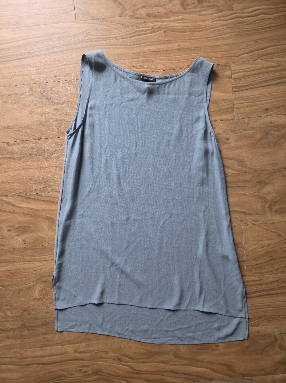 Eileen Fisher Medium Sleeveless Tunic Top in Dusty Blue
